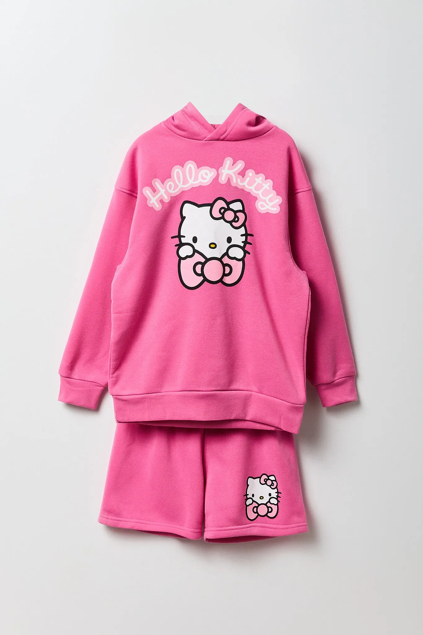 Girls Hello Kitty & Friends Fleece Hoodie & Short 2 Piece Set
