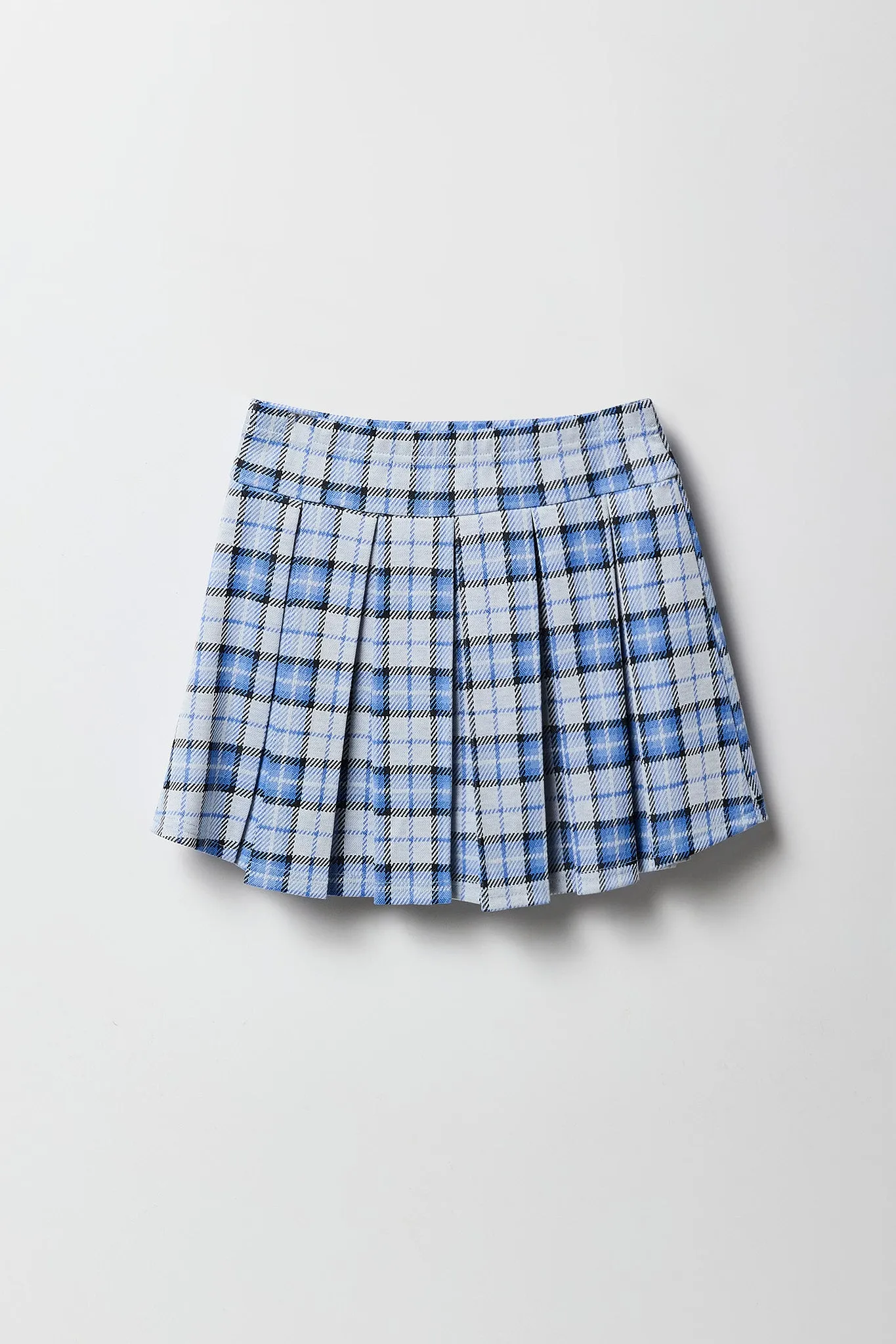 Girls Jacquard Knit Pleated Skort
