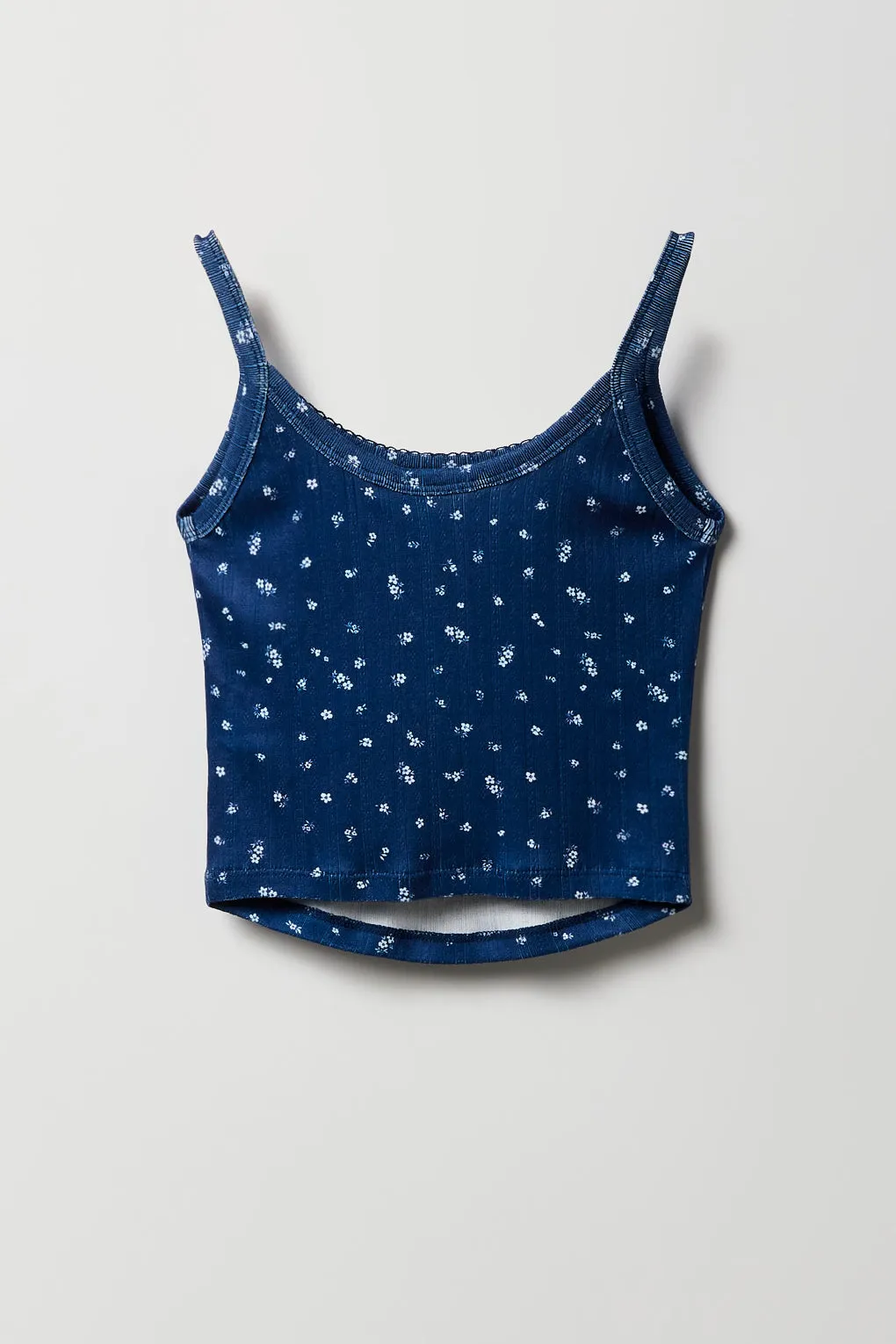 Girls Pointelle Knit Tank & Short 2 Piece Pajama Set