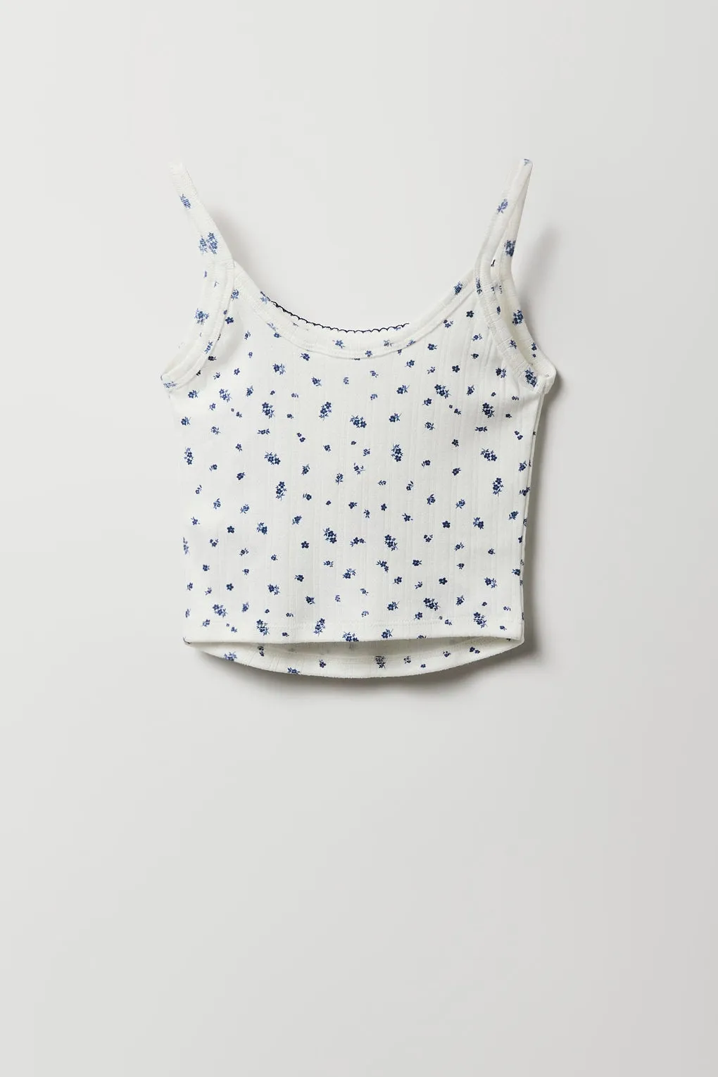 Girls Pointelle Knit Tank & Short 2 Piece Pajama Set