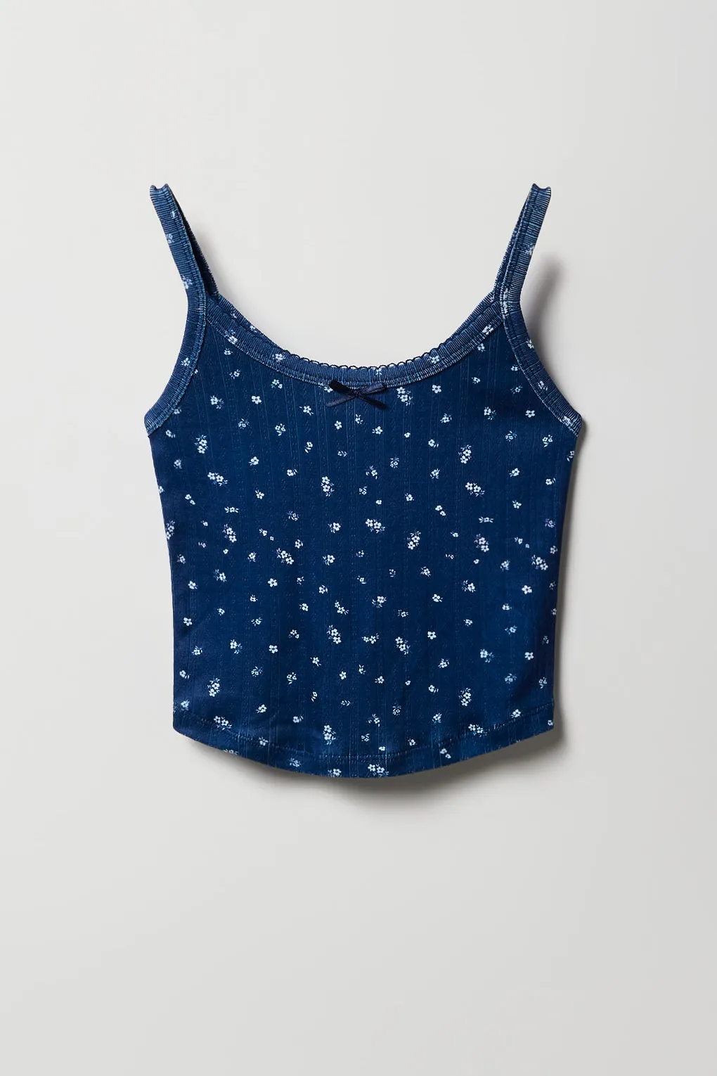 Girls Pointelle Knit Tank & Short 2 Piece Pajama Set
