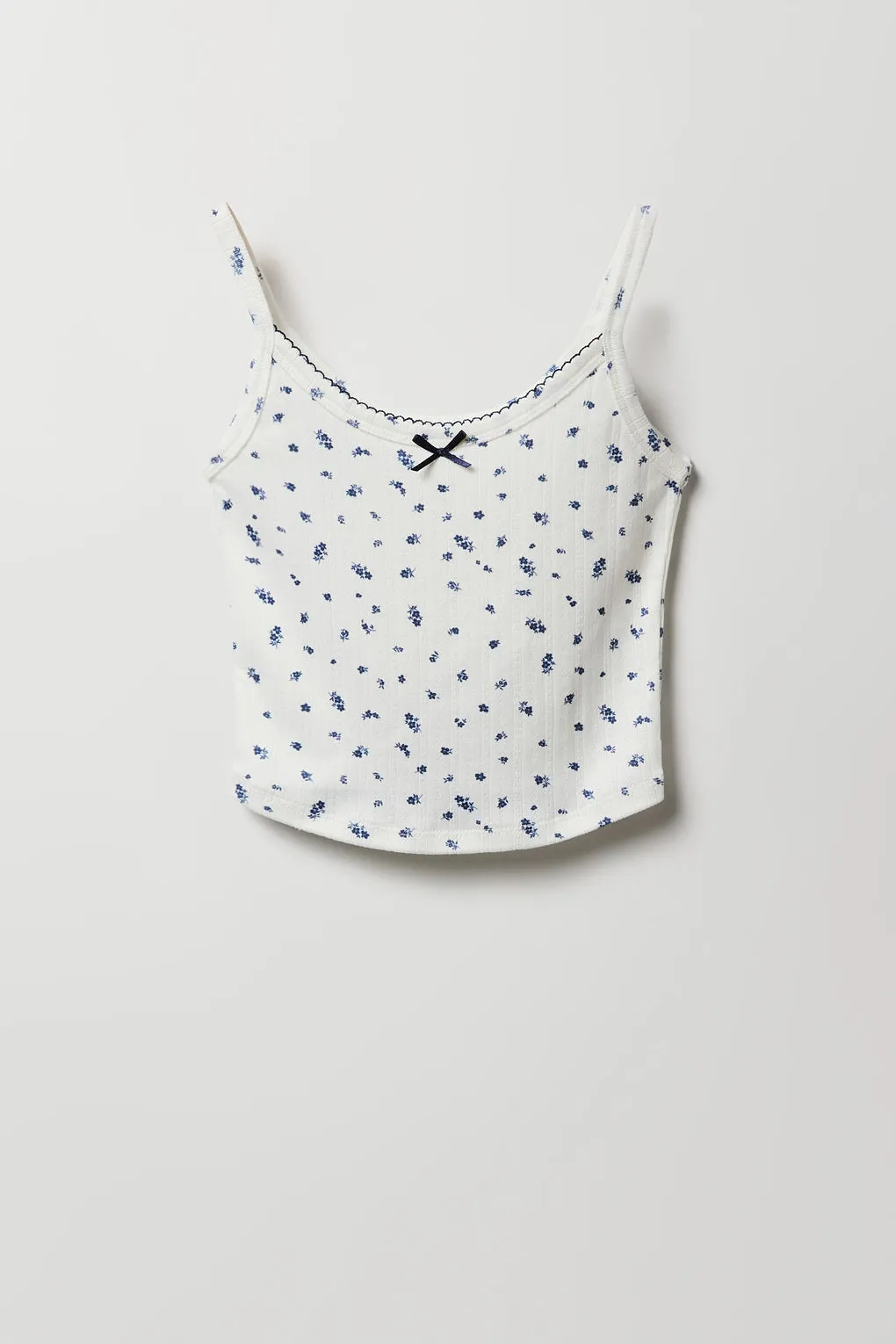 Girls Pointelle Knit Tank & Short 2 Piece Pajama Set