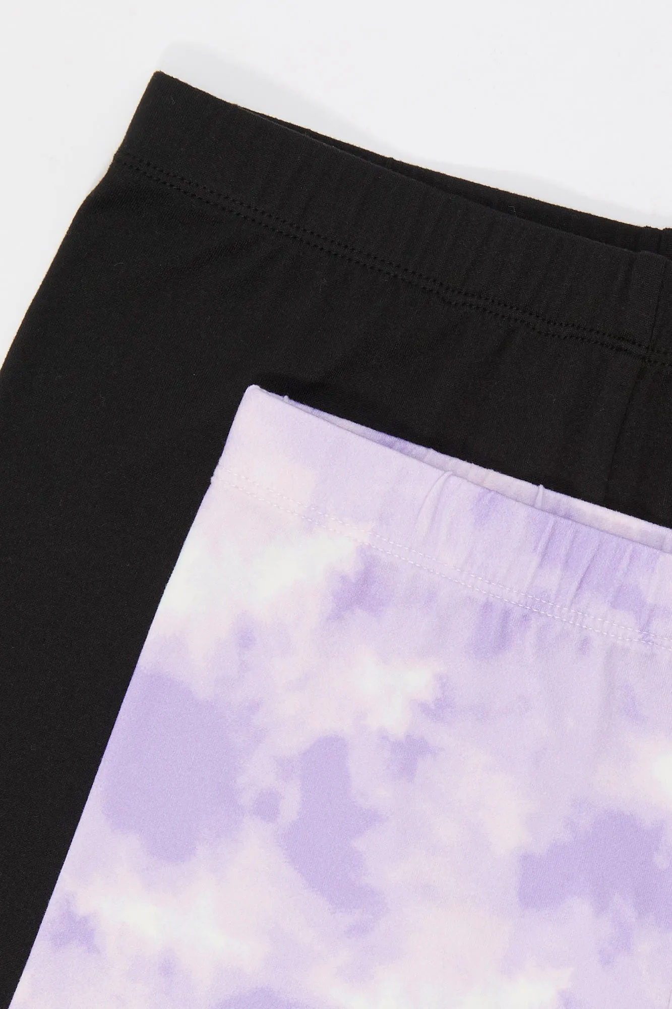 Girls Solid & Printed Shortie (2 Pack)