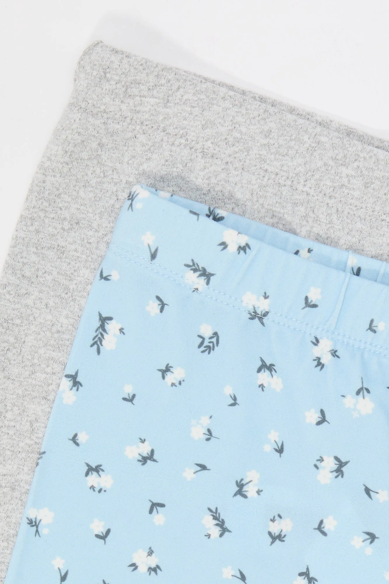 Girls Solid & Printed Shortie (2 Pack)