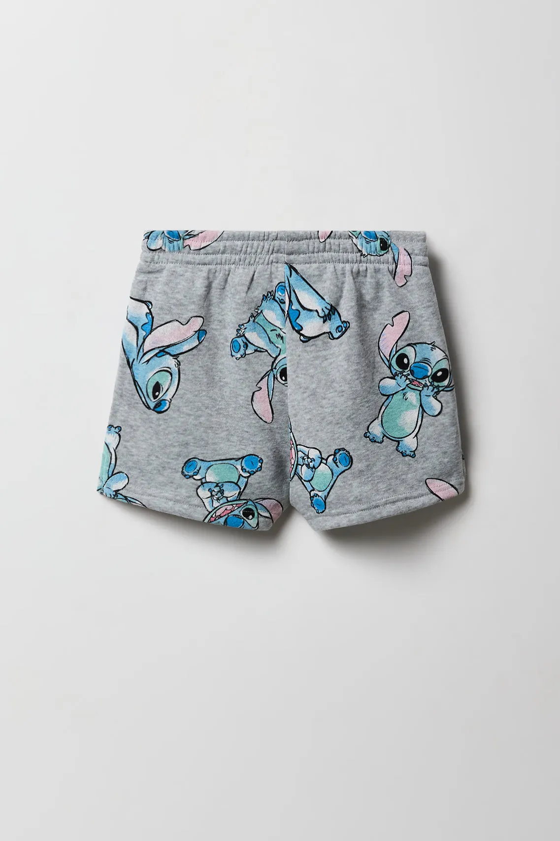 Girls Stitch Printed Sweatshirt & Short 2 Piece Set
