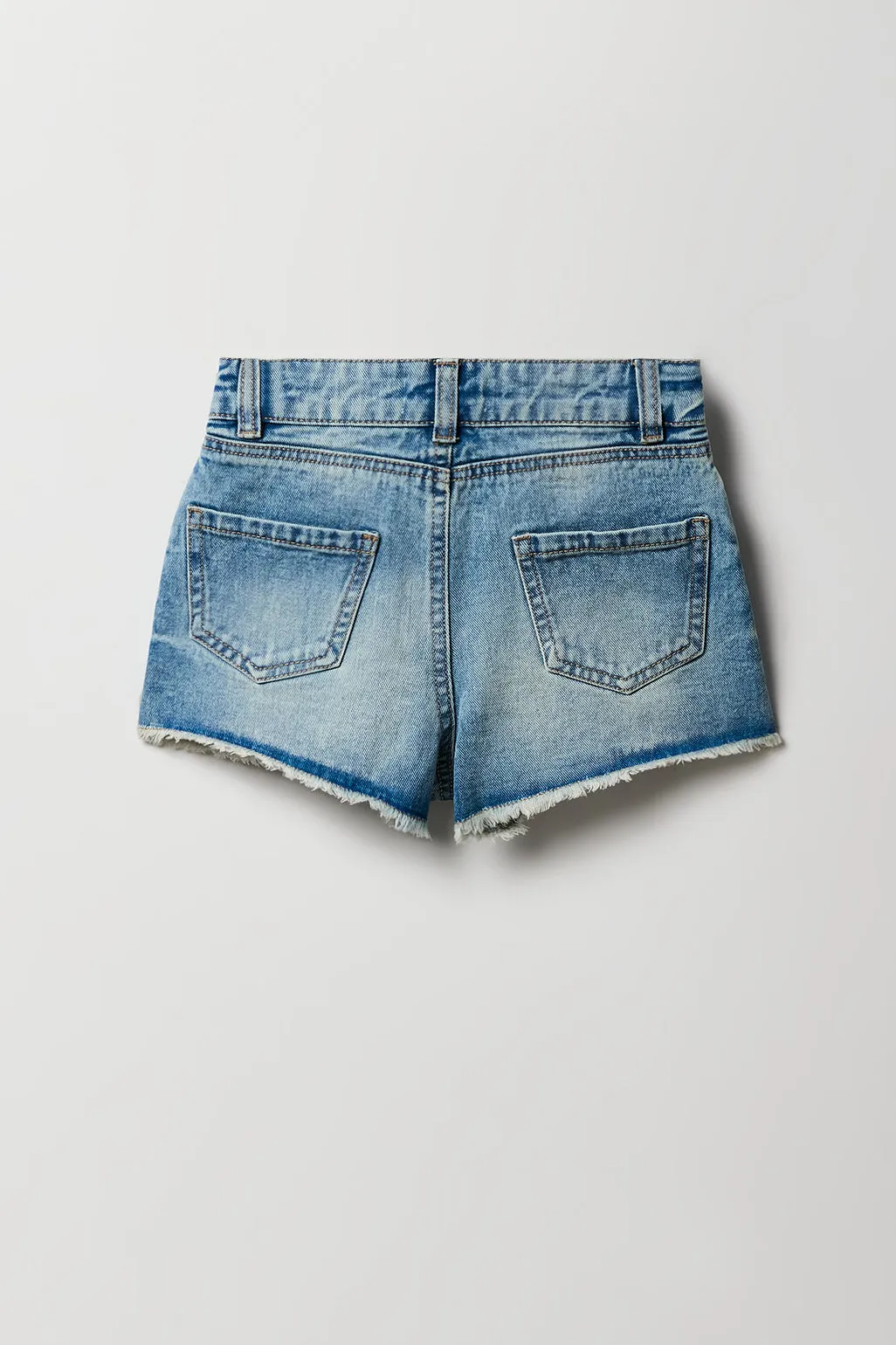 Girls Vintage Wash High Rise Beach Short