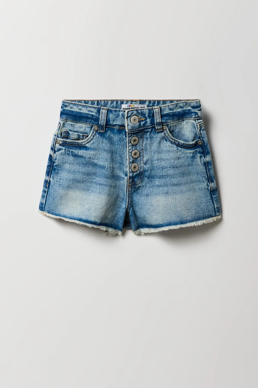 Girls Vintage Wash High Rise Beach Short