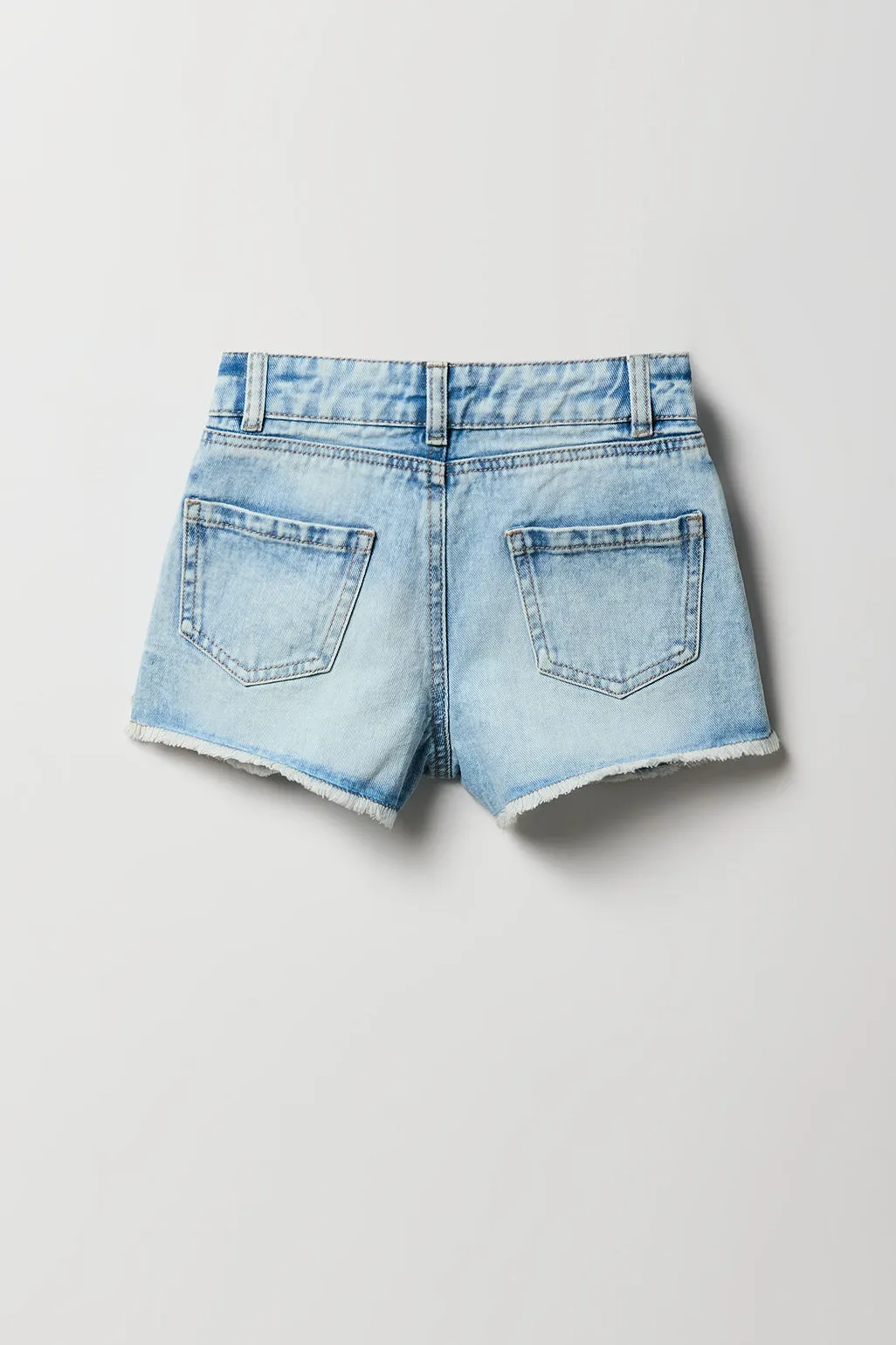 Girls Vintage Wash High Rise Beach Short