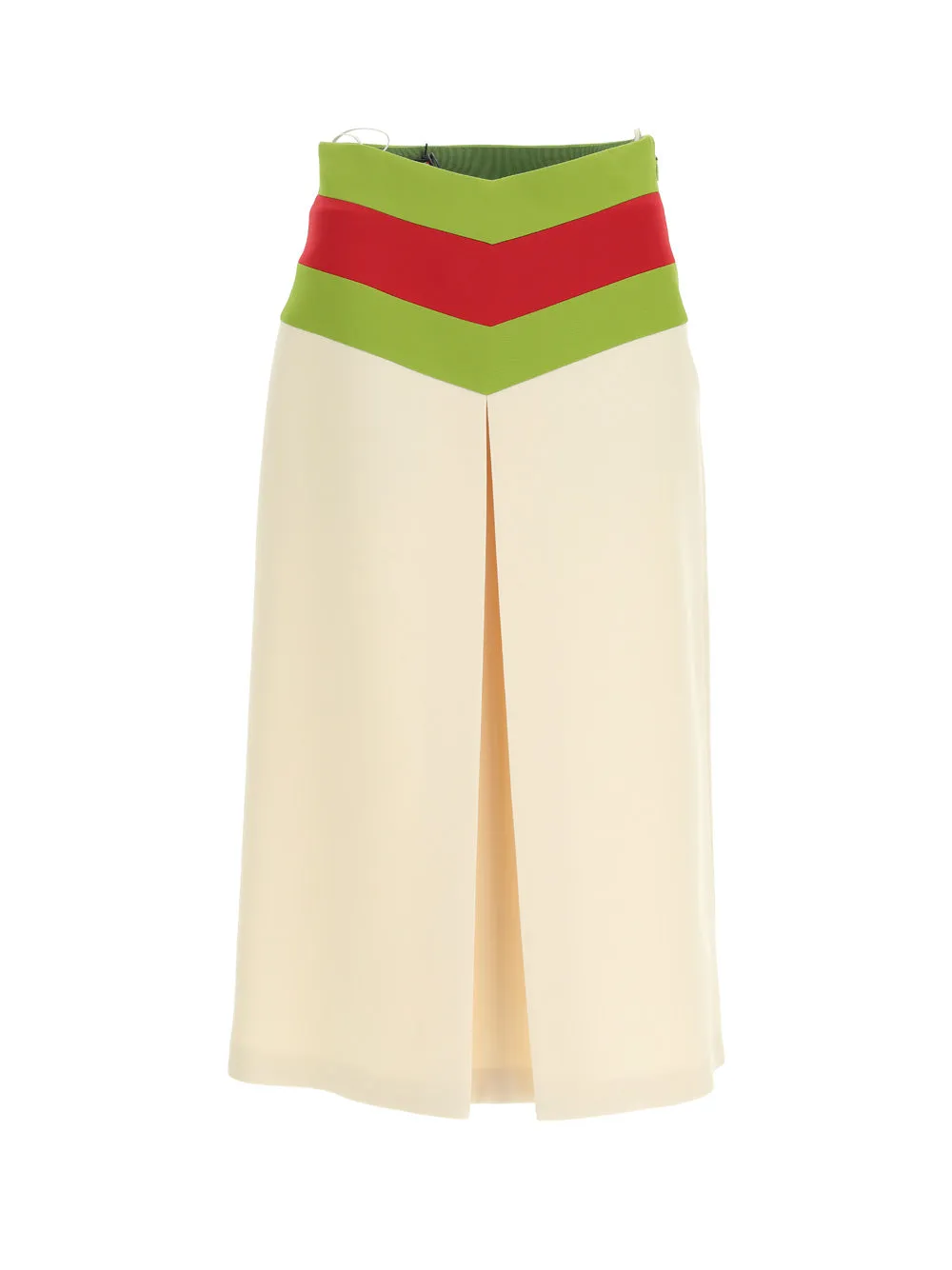 Gucci Chevron Vintage Web Midi Skirt
