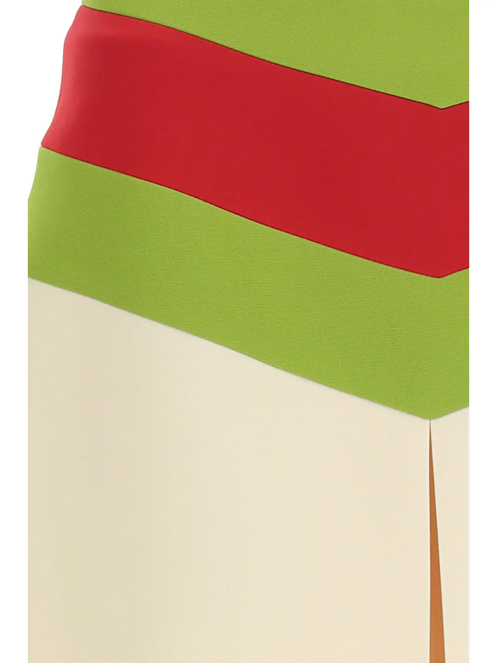 Gucci Chevron Vintage Web Midi Skirt