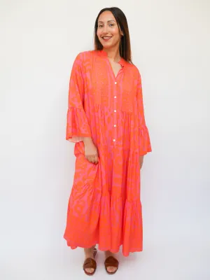 Helena Dress Fuchsia & Orange