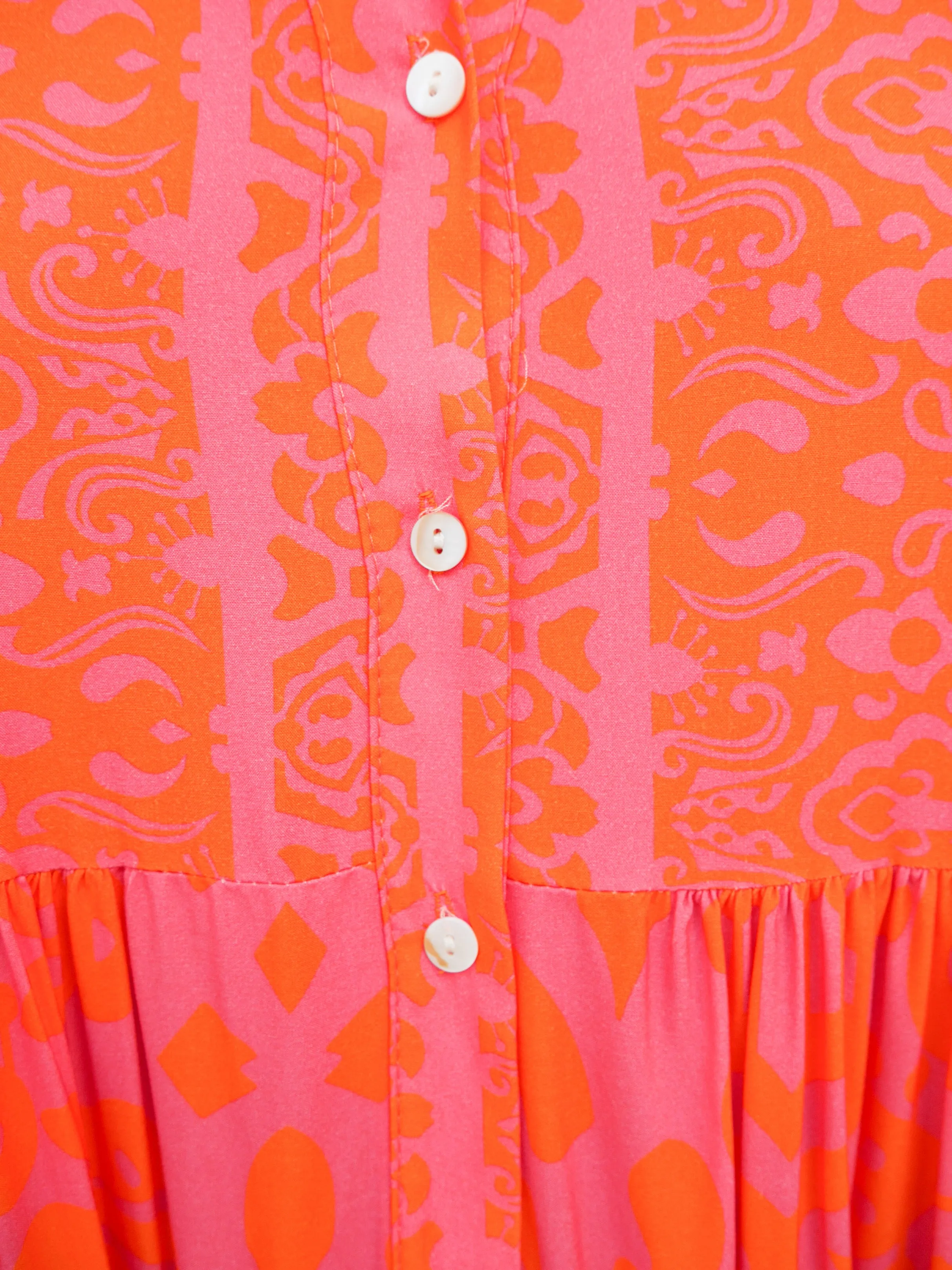 Helena Dress Fuchsia & Orange