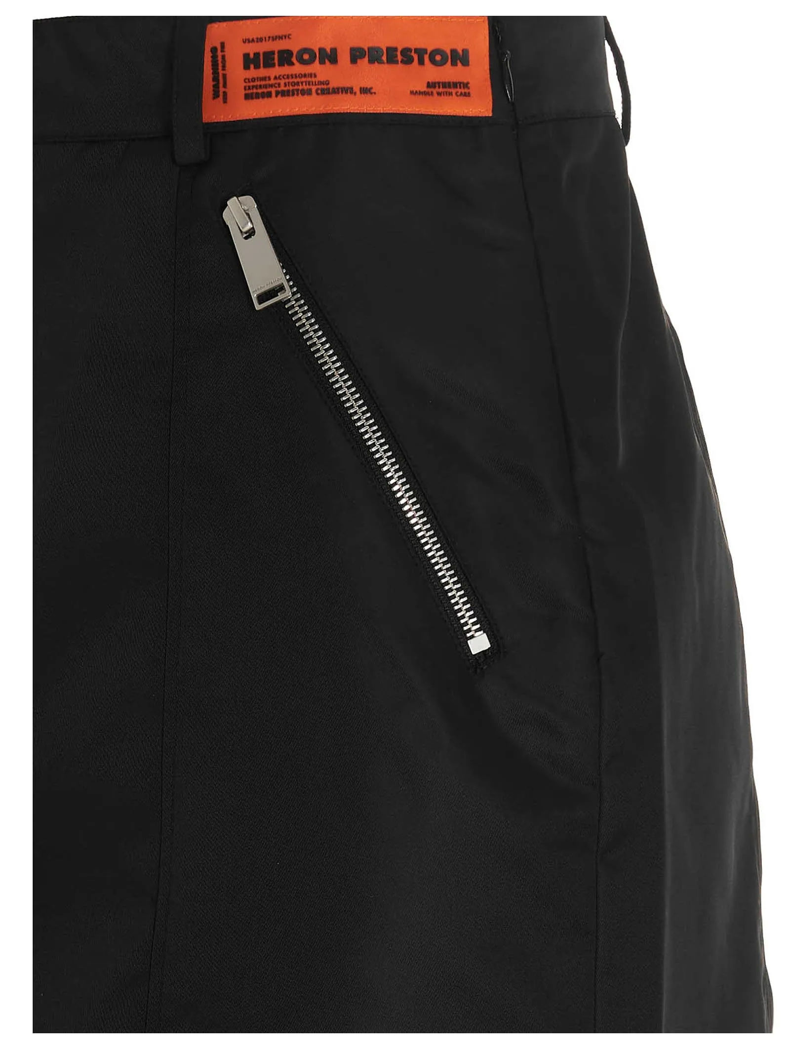 Heron Preston Logo Patch Zip-Detailed Mini Skirt
