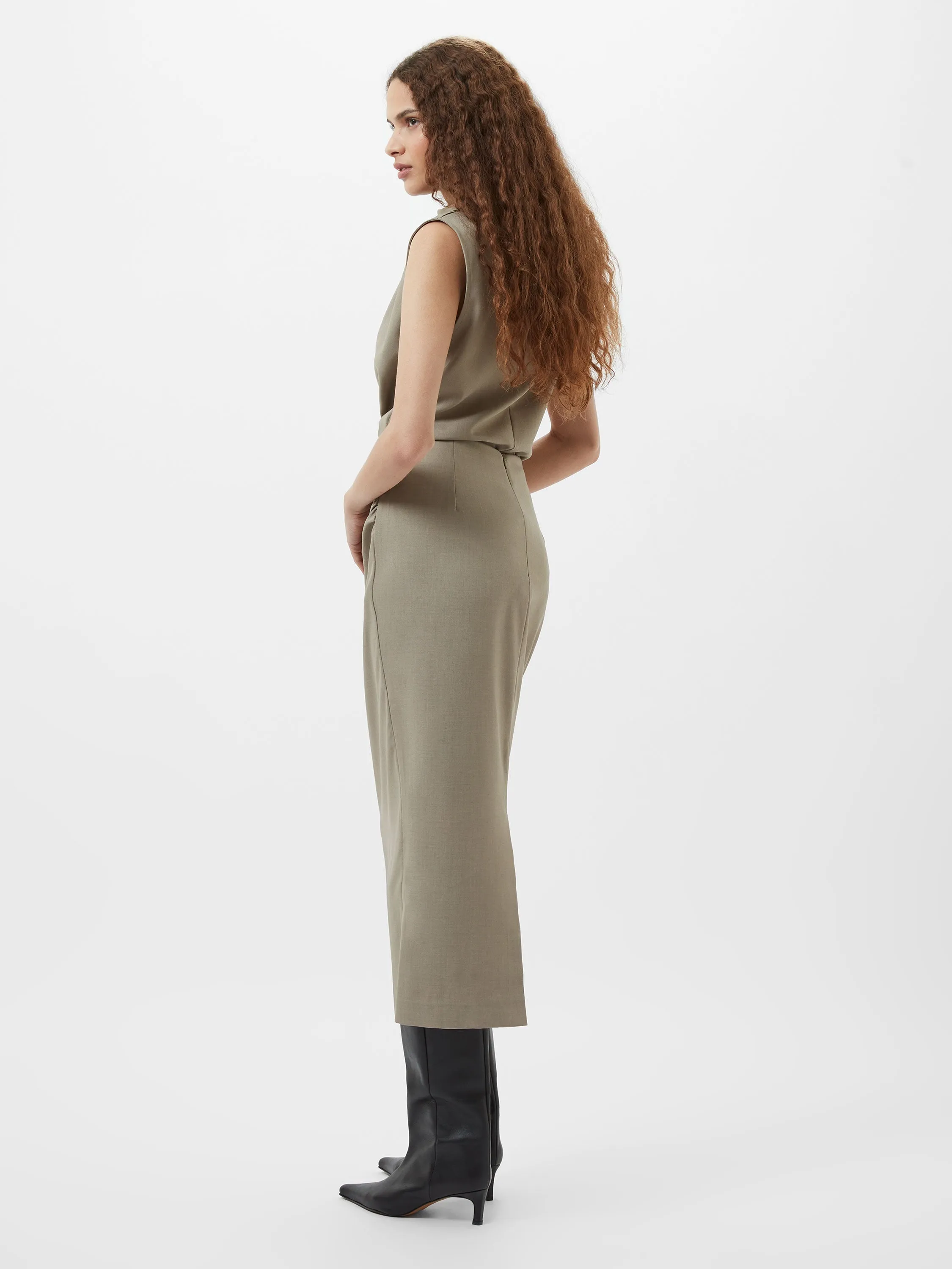 Imola Ruched Midi Skirt