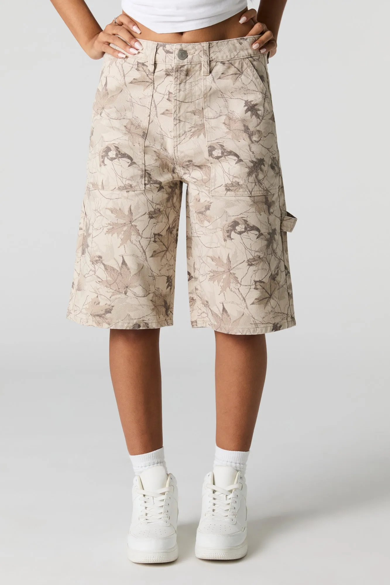 Jean-short de menuisier baggy