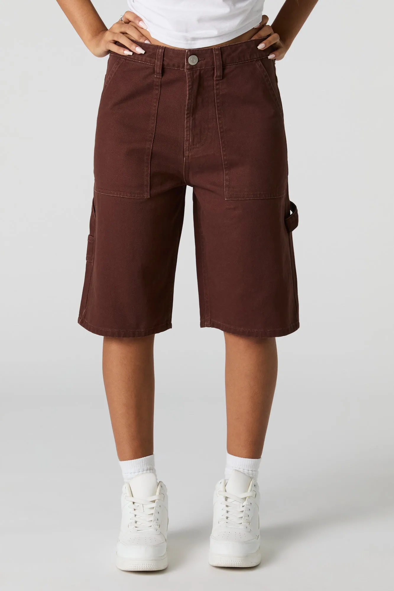 Jean-short de menuisier baggy