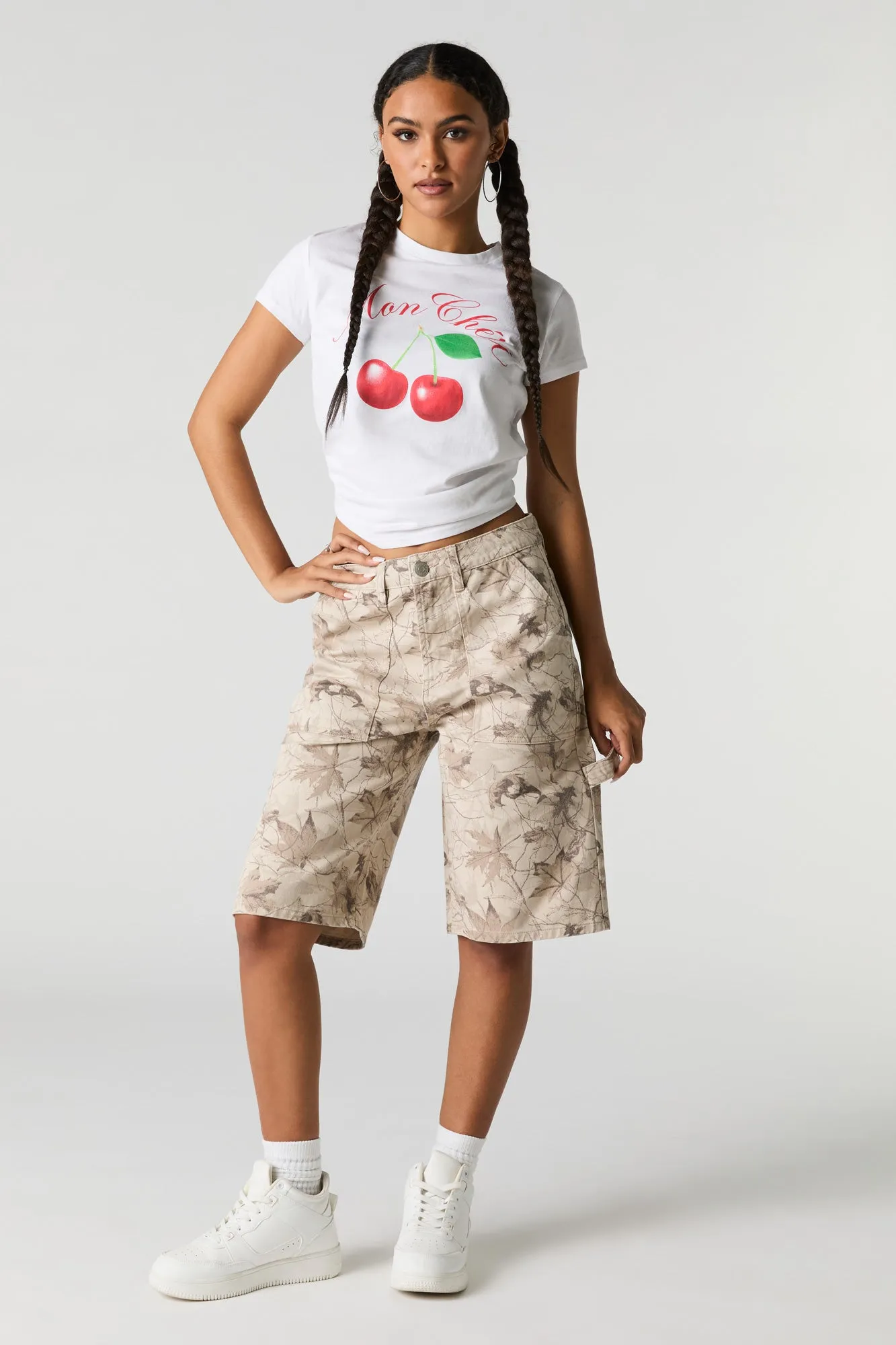 Jean-short de menuisier baggy