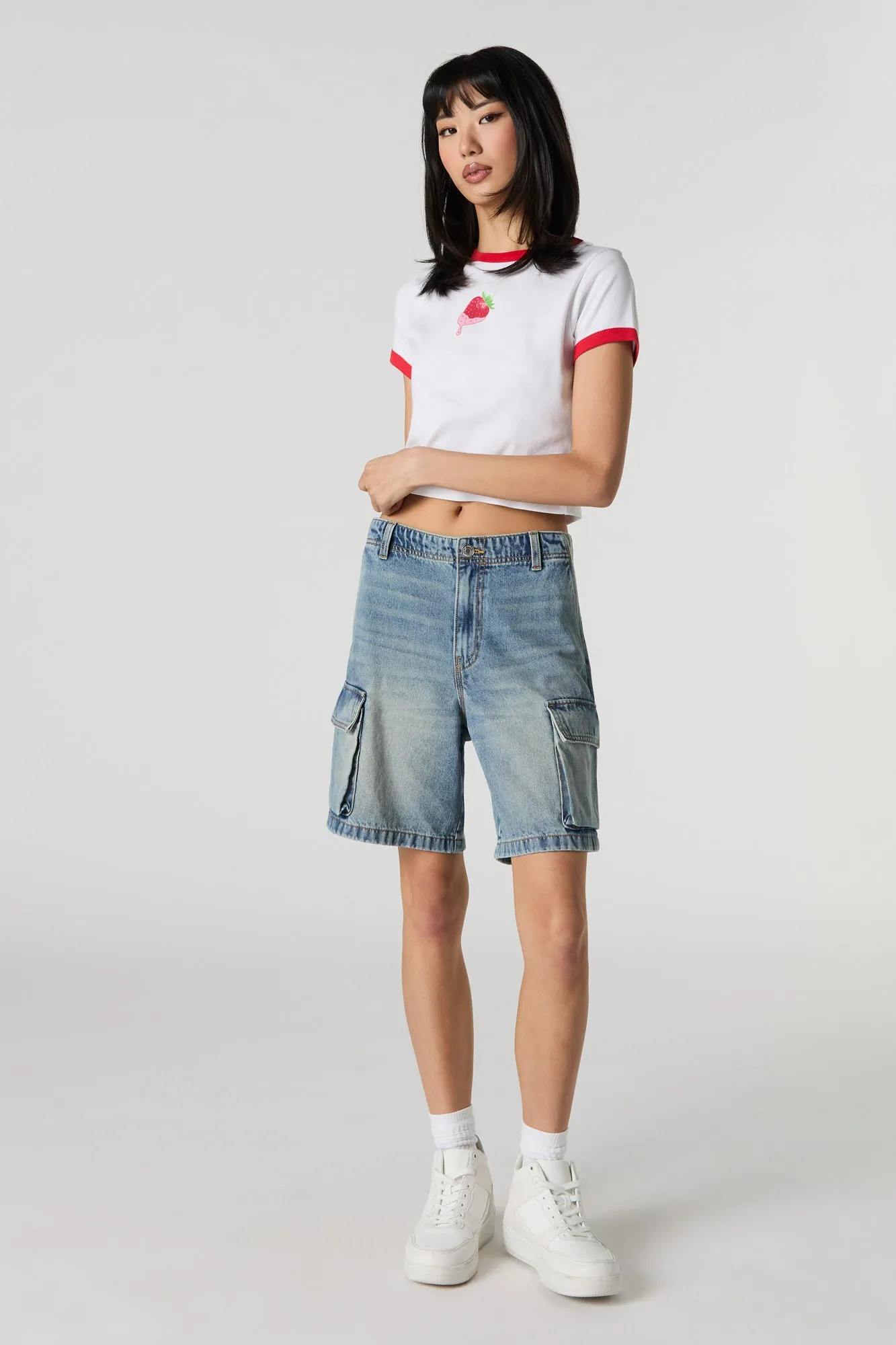 Jort cargo en denim