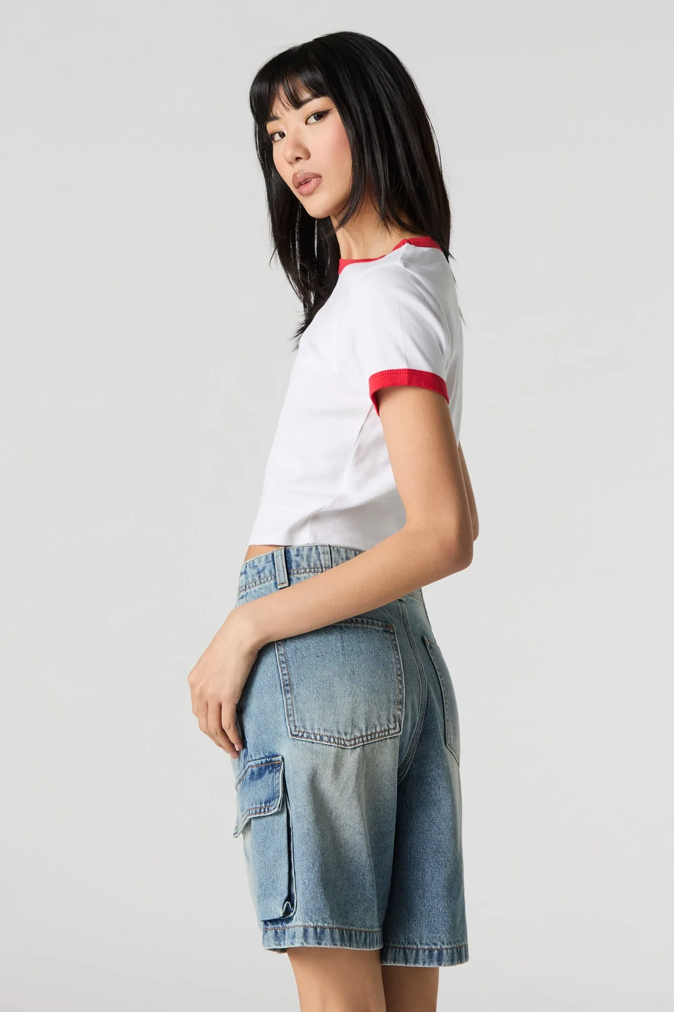 Jort cargo en denim