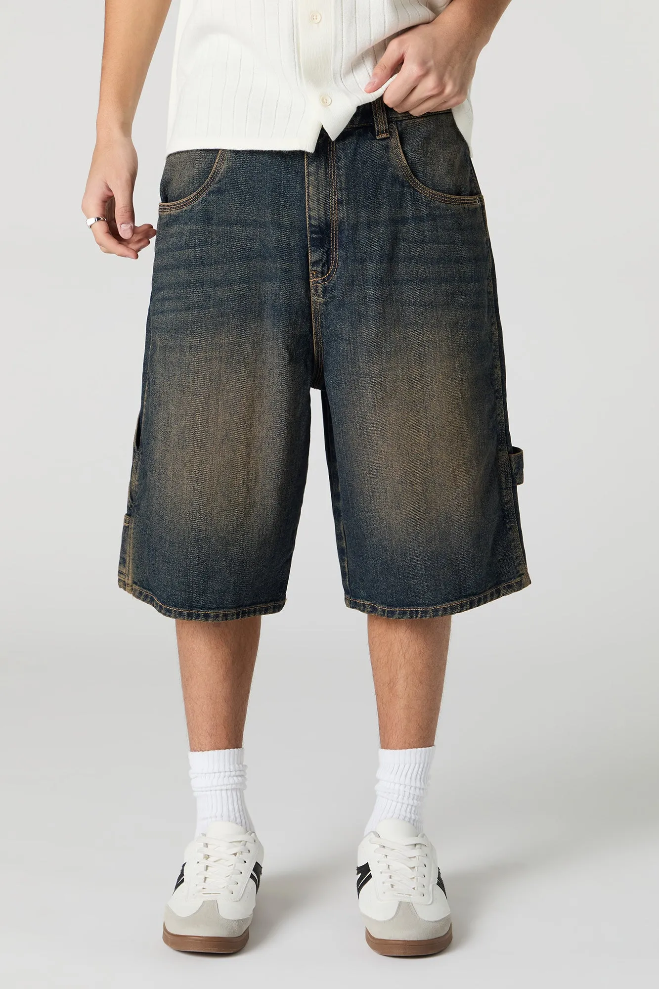 Jort de menuisier en denim