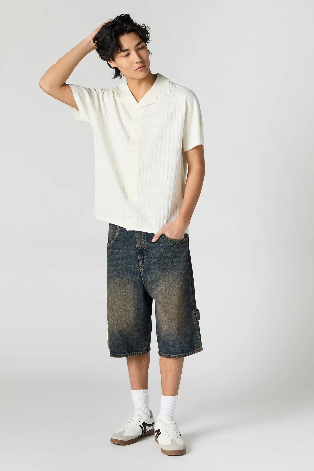 Jort de menuisier en denim