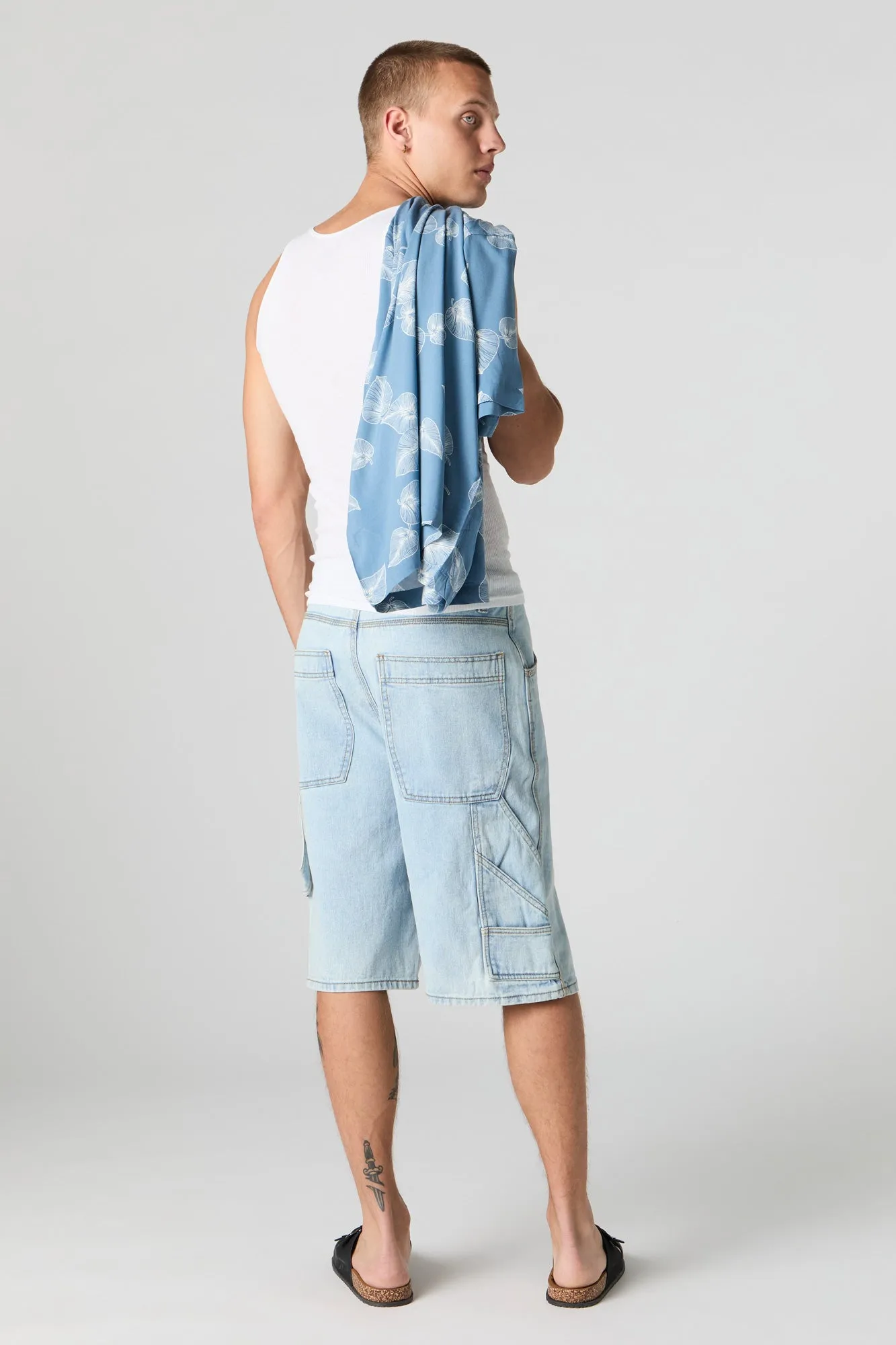 Jort de menuisier en denim
