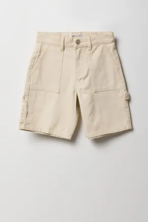 Jort de style menuisier ample en jean pour fille
