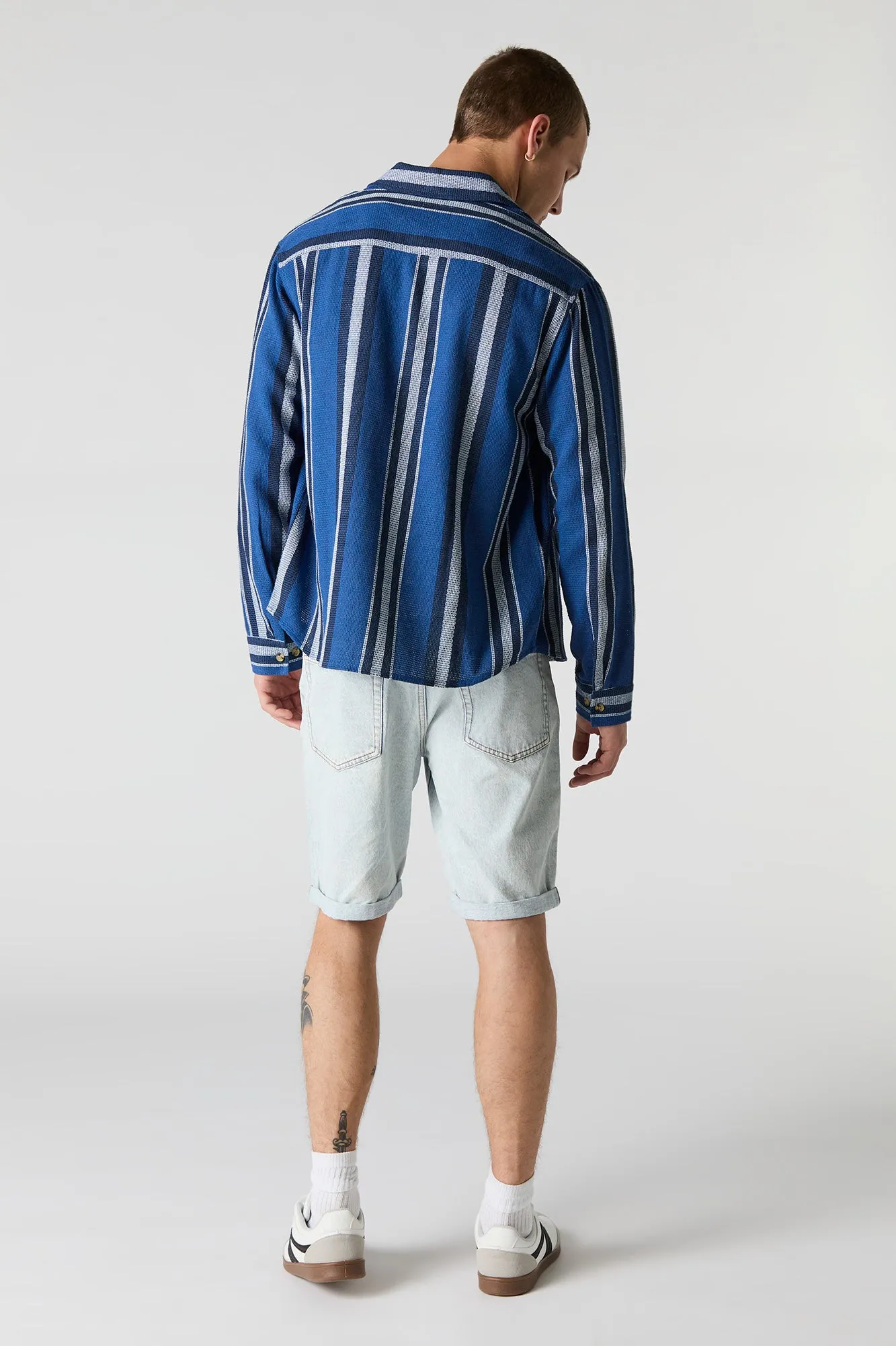 Jort en denim d'aspect usé