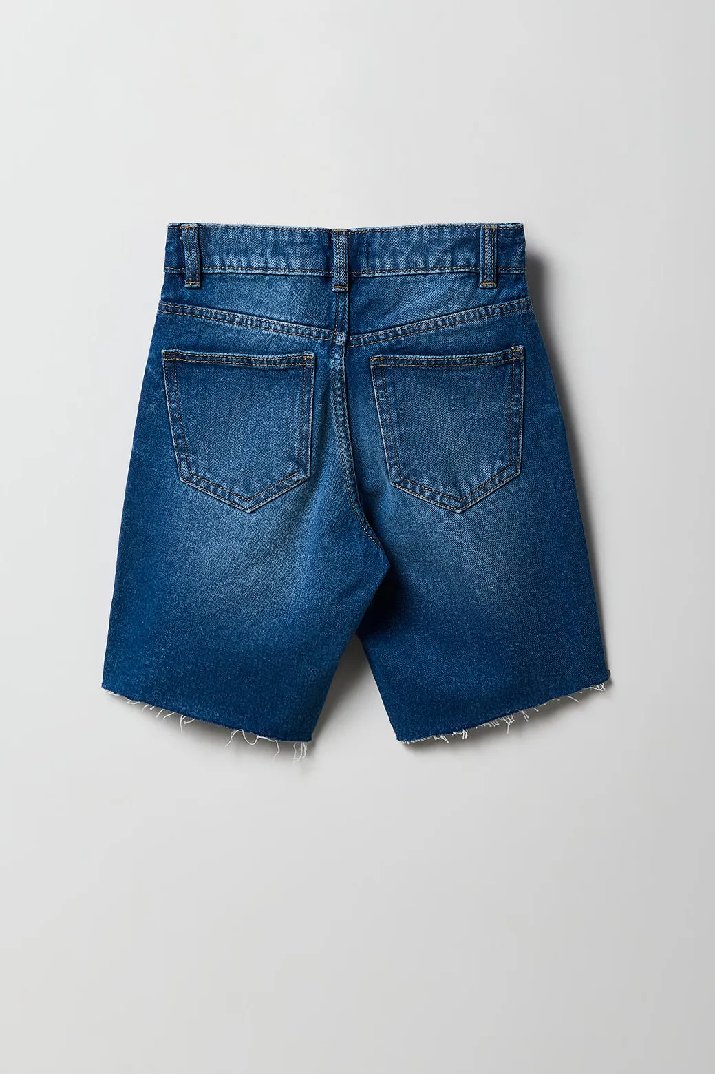 Jort mi-taille à ourlet brut pour fille