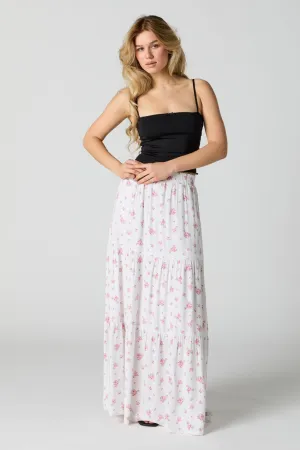 Jupe maxi volantée avec poches