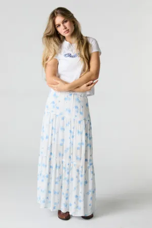 Jupe maxi volantée