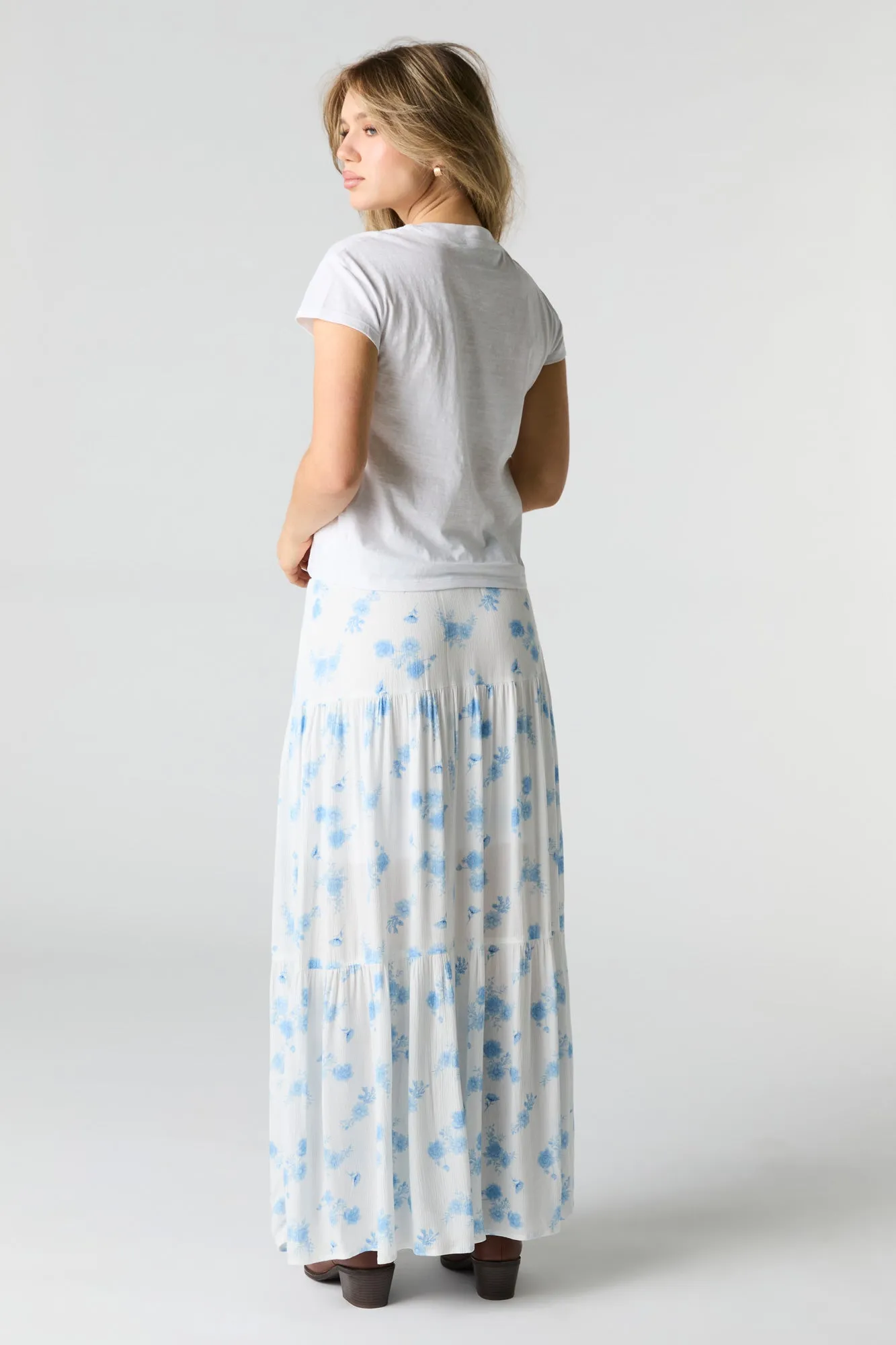 Jupe maxi volantée
