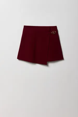 Jupe-short croisée avec boucle pour fille