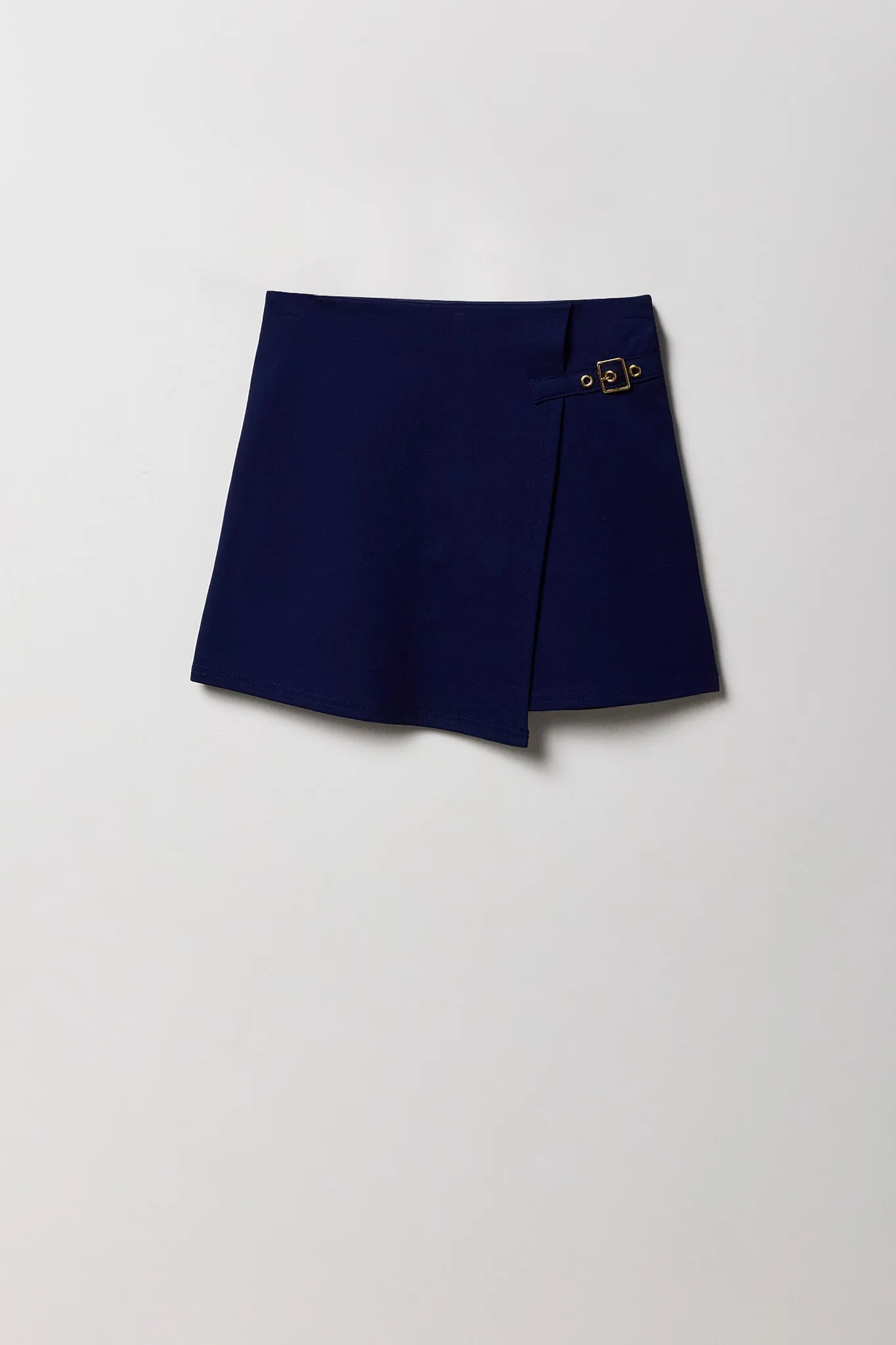 Jupe-short croisée avec boucle pour fille