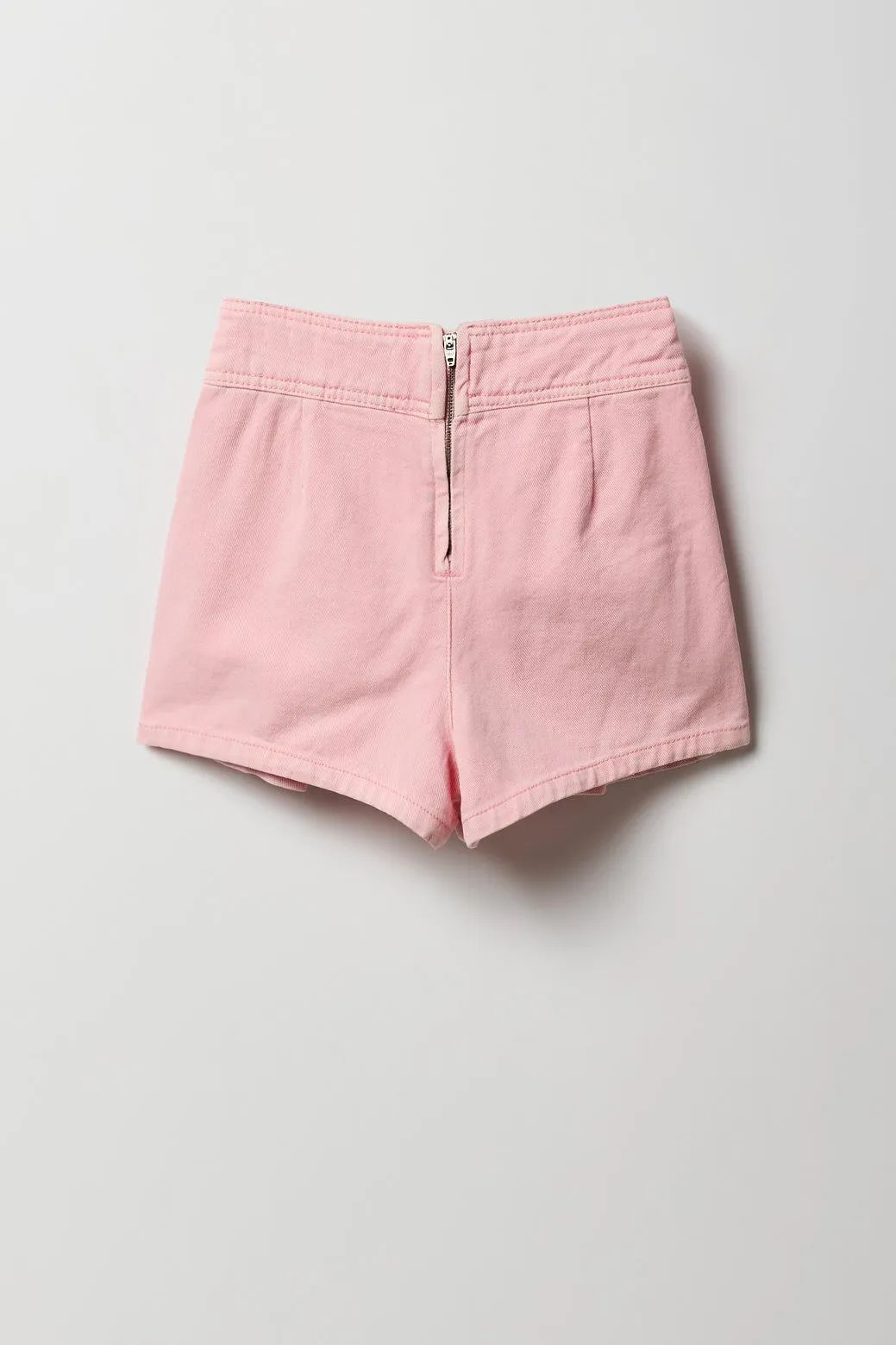 Jupe-short en denim plissé pour fille