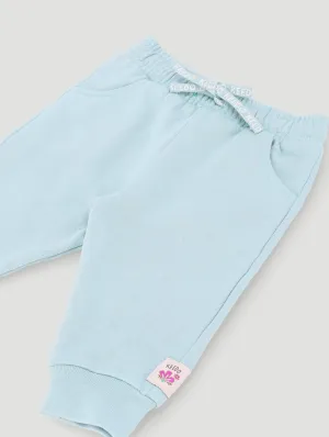 Keedo Baby Girls Mint Fleece Logo Jogger