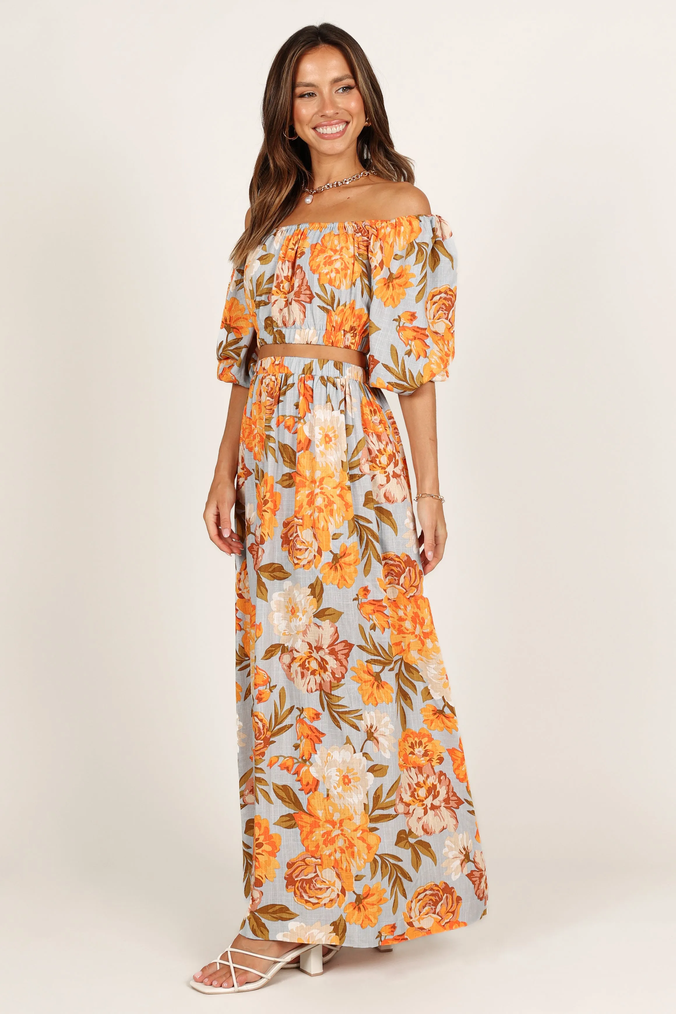 Kiara Maxi Skirt - Pale Blue