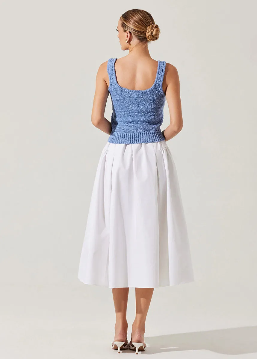 Laila Midi Skirt - White