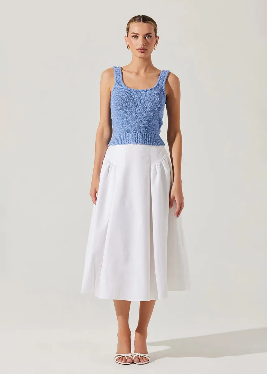Laila Midi Skirt - White
