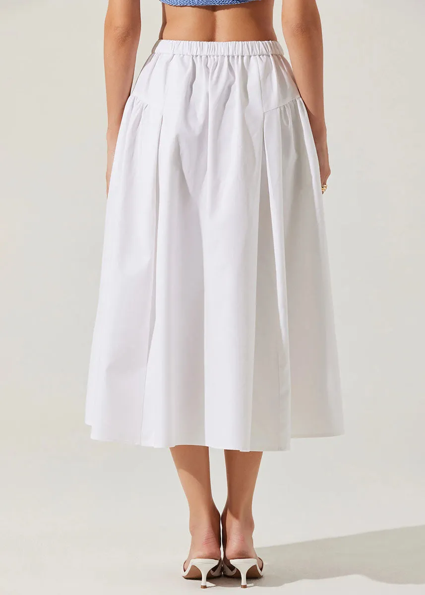 Laila Midi Skirt - White