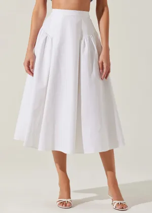 Laila Midi Skirt - White