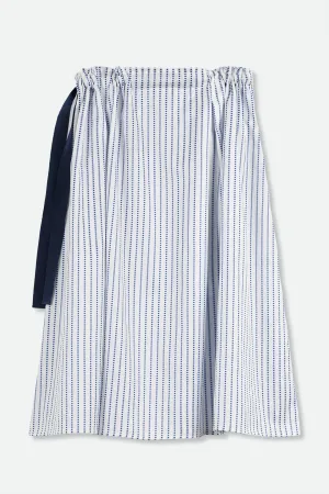 MAEVE ADJUSTABLE EASY DRAWSTRING SKIRT IN ITALIAN WOVEN COTTON