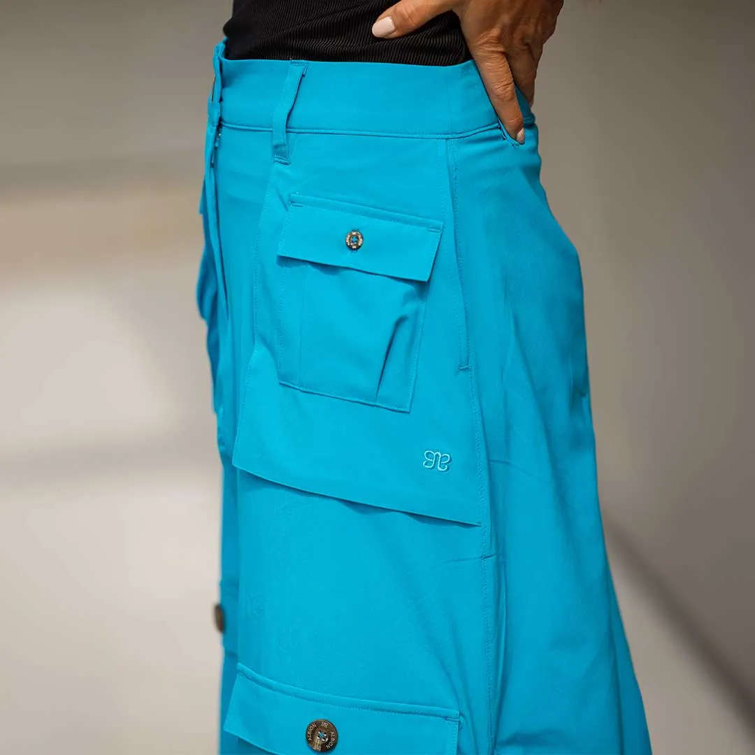 Maxi Cargo Skirt, Cobalt