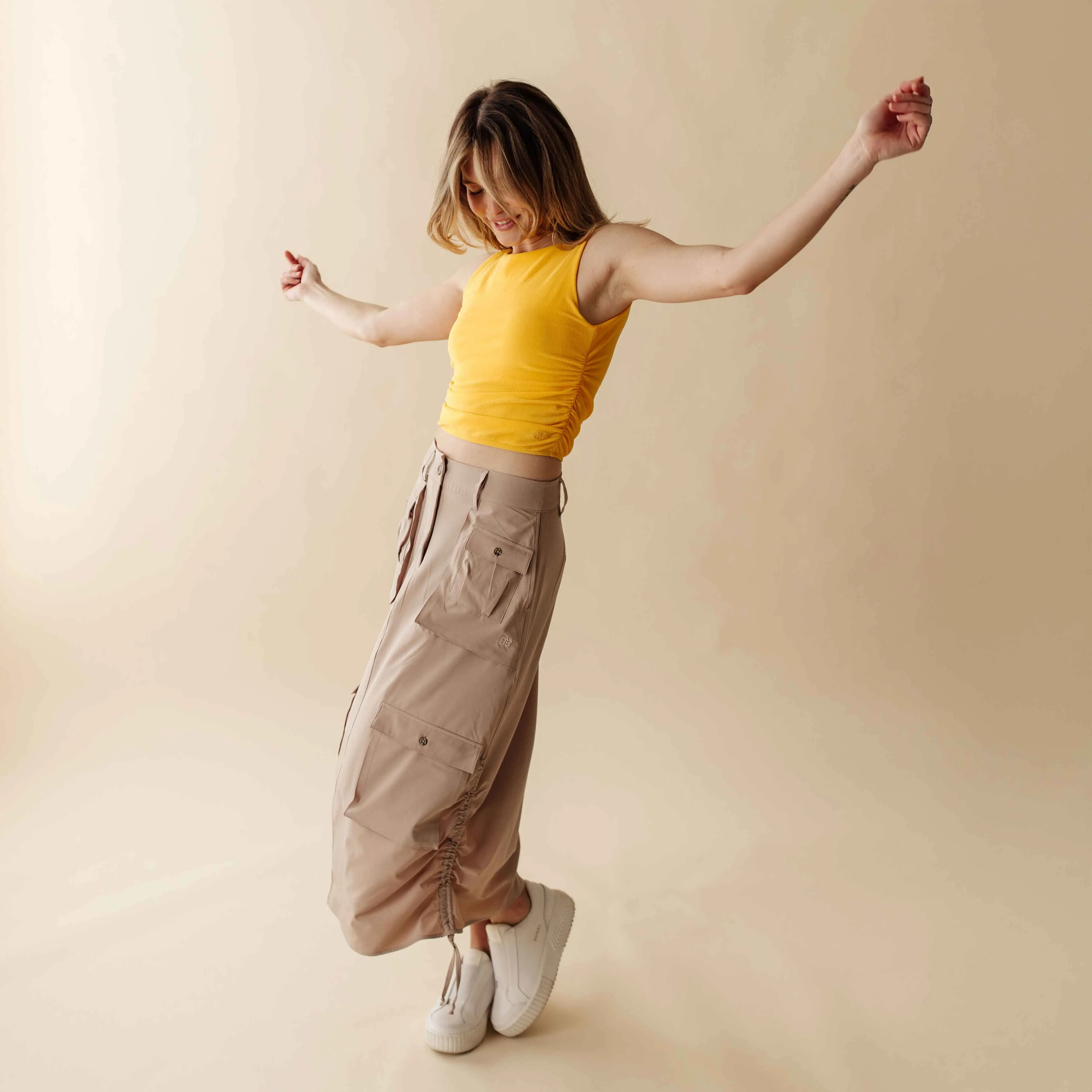Maxi Cargo Skirt, Cobblestone