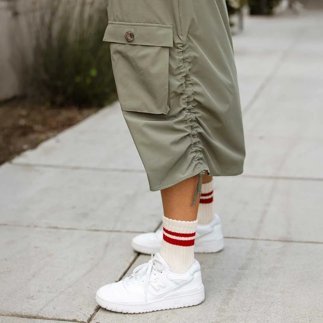 Maxi Cargo Skirt, Olive
