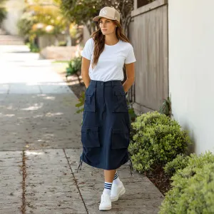 Maxi Cargo Skirt, True Blue