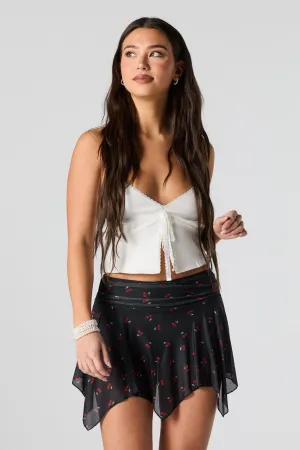 Mesh Asymmetrical Mini Skort