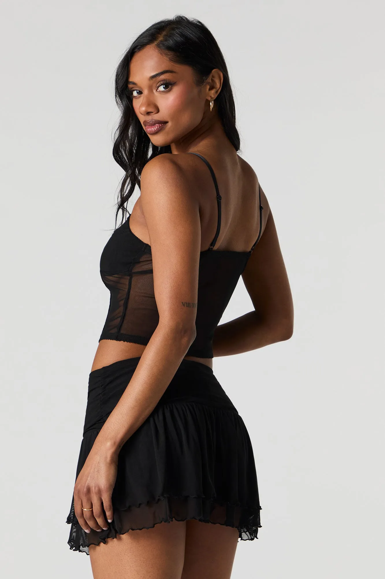 Mesh Flowy Mini Skort