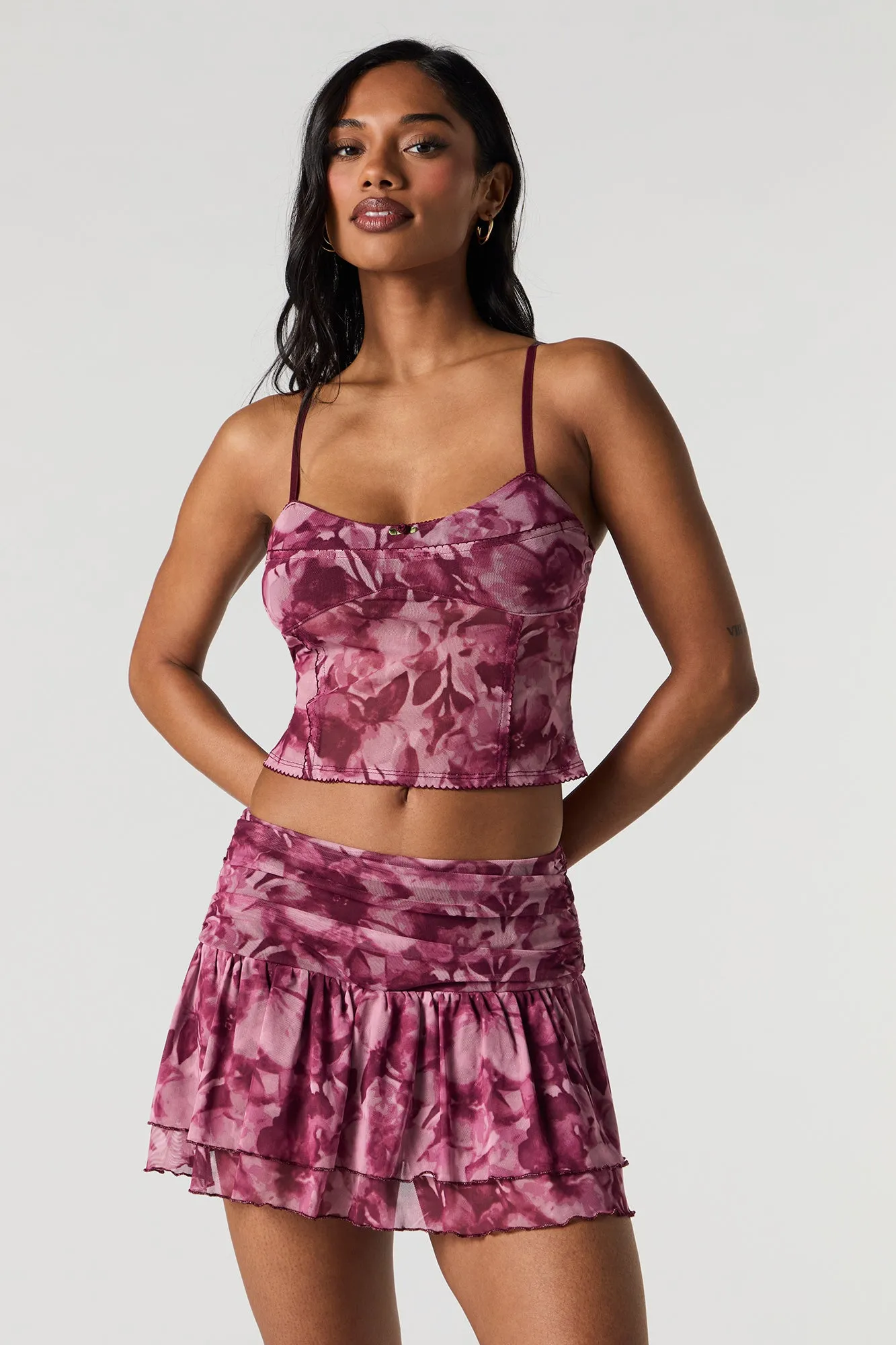 Mesh Flowy Mini Skort