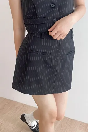 Mia Striped Mini Skirt